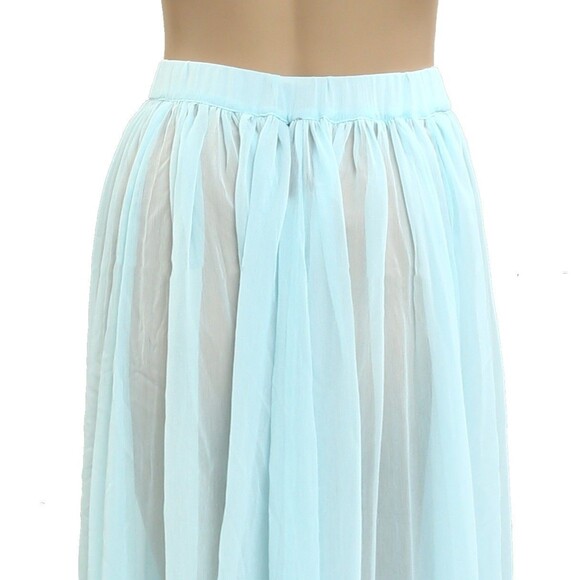 By Anthropologie Sheer Maxi Midi Skirt Floral Cutwork Lace Pull-on L New 281263 - Picture 7 of 8